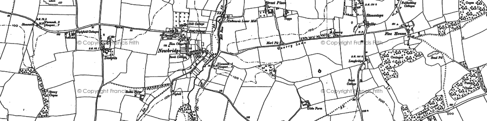 Old map of Newbridge in 1907
