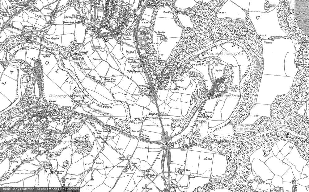 Old Map of Newbridge, 1909 - 1910 in 1909
