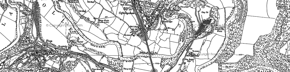 Old map of Newbridge in 1909