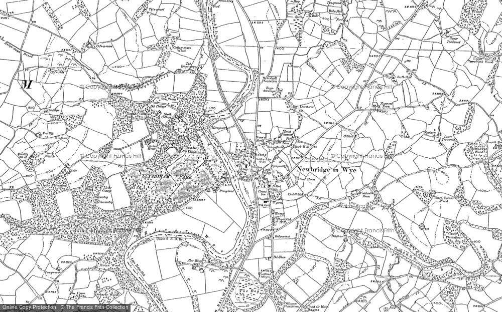 Old Map of Newbridge-on-Wye, 1902 in 1902