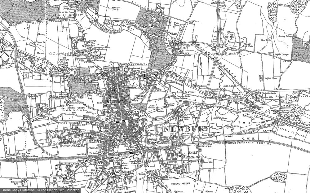 Old Map of Newbury, 1898 - 1910 in 1898