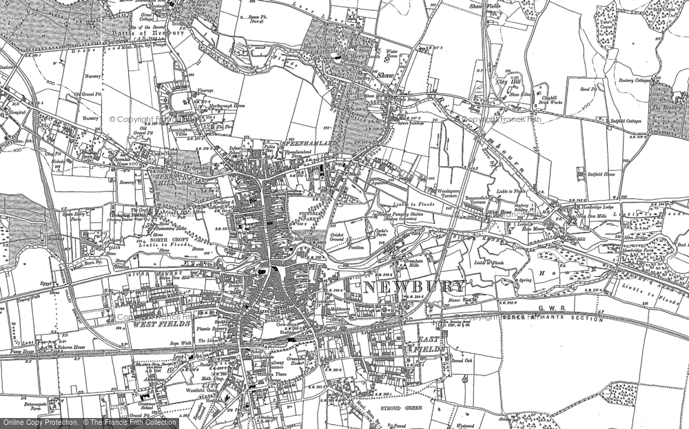 Old Map of Historic Map covering East Fields in 1898