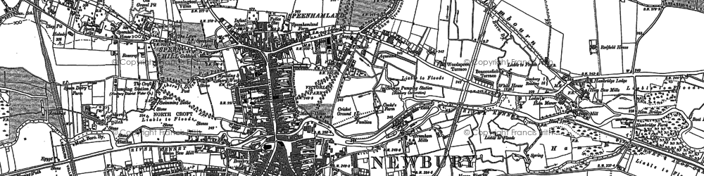 Old map of East Fields in 1898