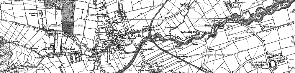 Old map of Newby in 1910
