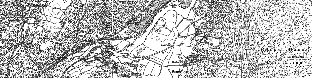 Old map of Newby Bridge in 1911