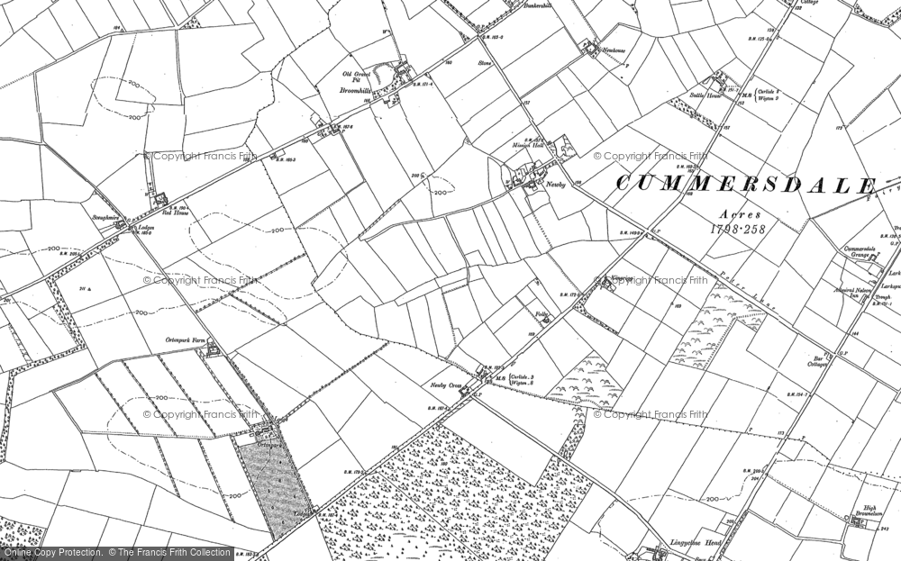 Old Map of Newby Cross, 1899 in 1899