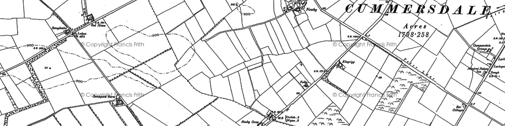 Old map of Newby Cross in 1899