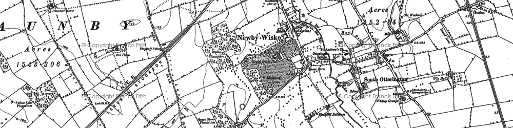 Old map of Newby Wiske in 1891