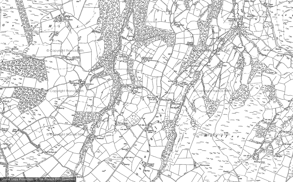 Old Map of Newchapel, 1901 in 1901