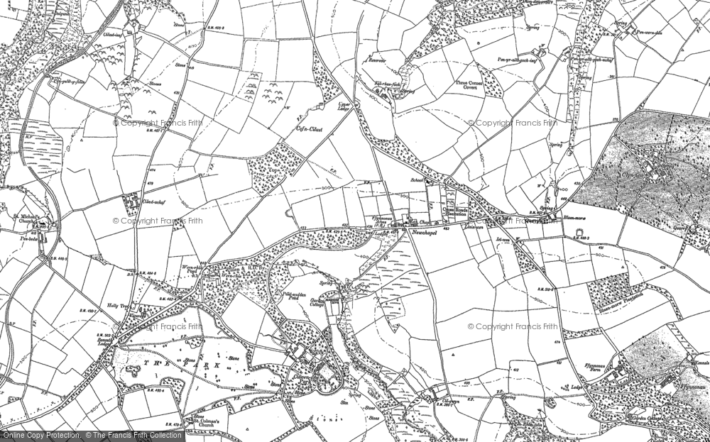 Old Map of Newchapel, 1904 in 1904