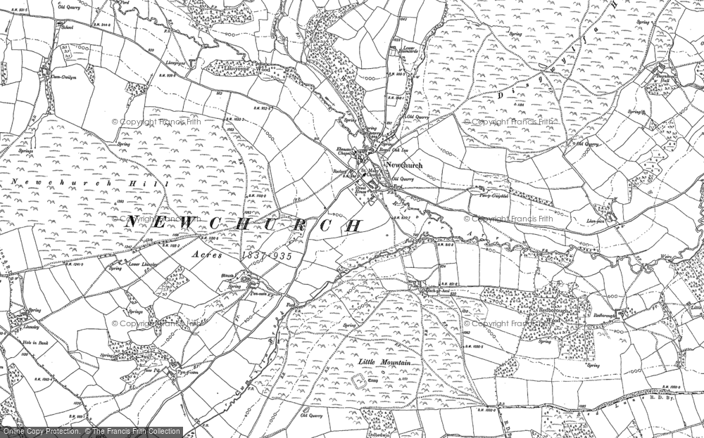 Old Map of Newchurch, 1887 - 1902 in 1887