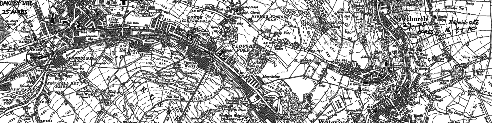 Old map of Newchurch in 1891