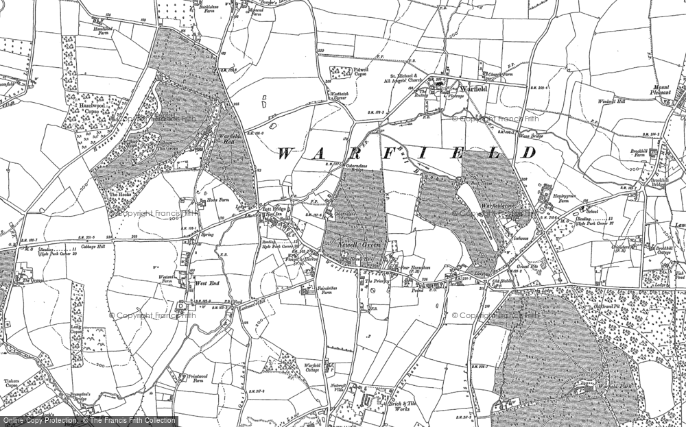Old Map of Newell Green, 1898 in 1898