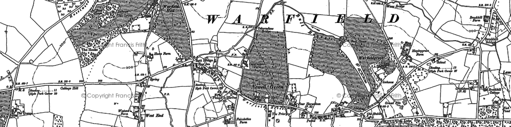 Old map of Newell Green in 1898