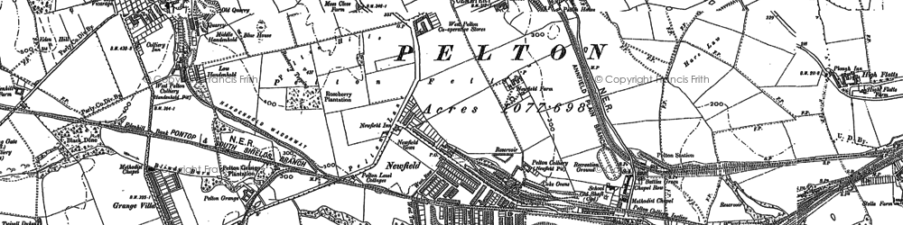 Old map of Newfield in 1895