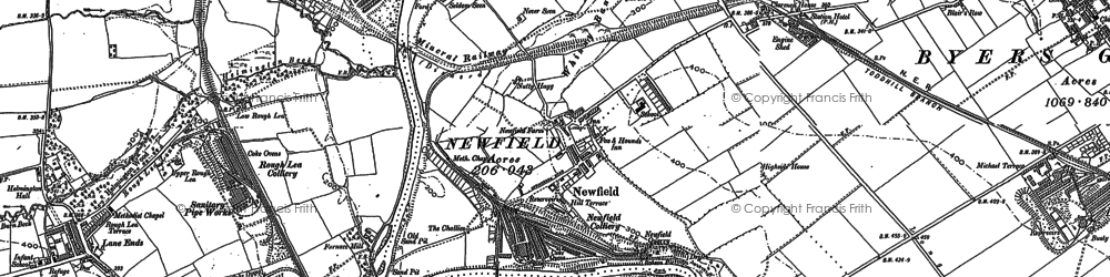 Old map of Bishop Brandon Walk in 1896