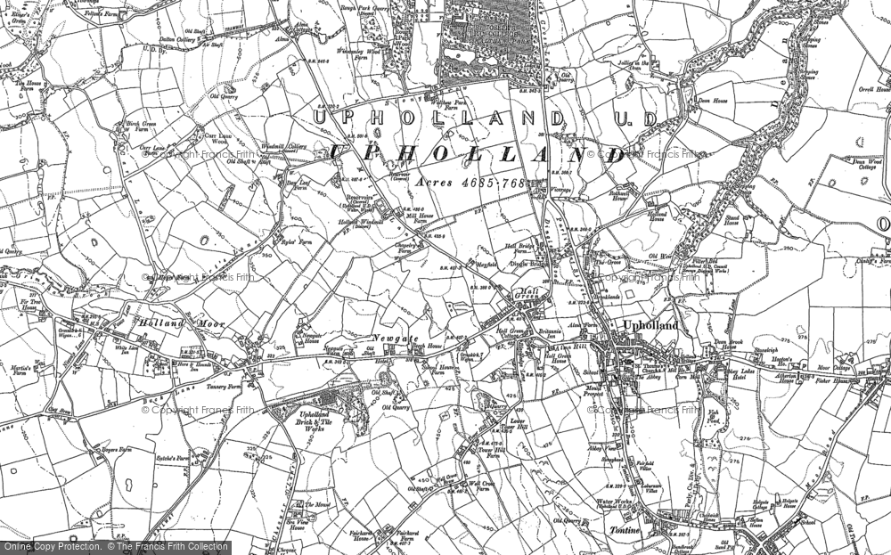 Old Map of Historic Map covering Up Holland in 1892
