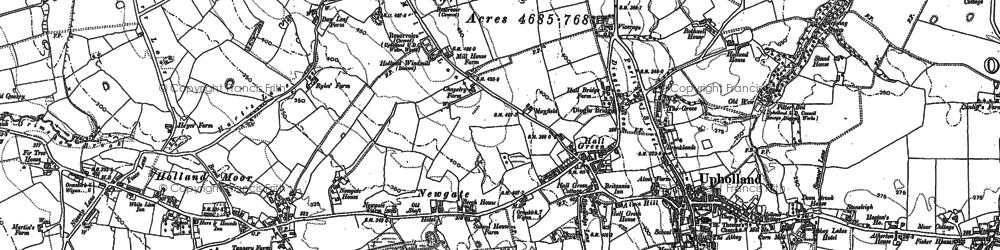 Old map of Hall Green in 1892