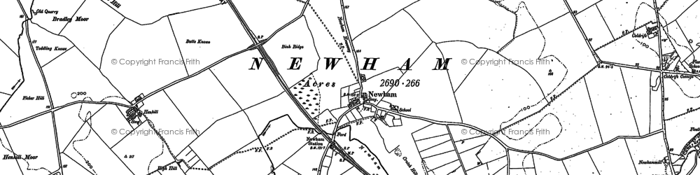 Old map of Newham in 1896