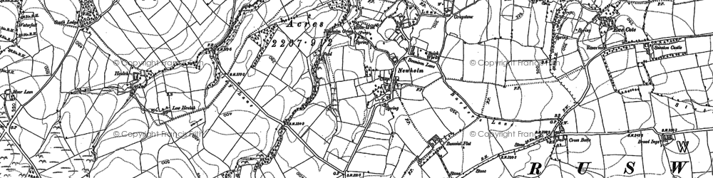 Old map of Newholm in 1911