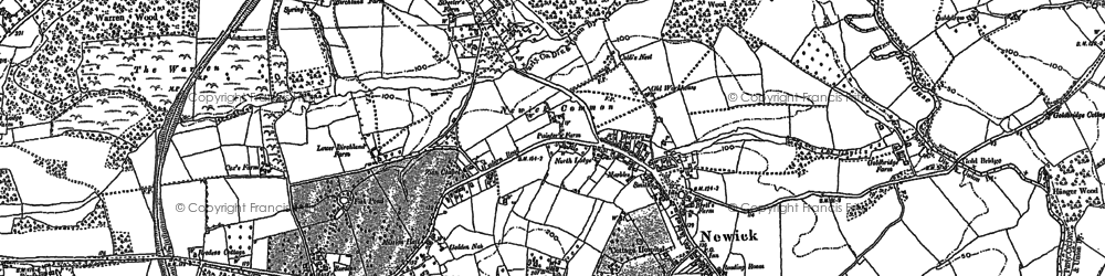 Old map of Sharpsbridge in 1898