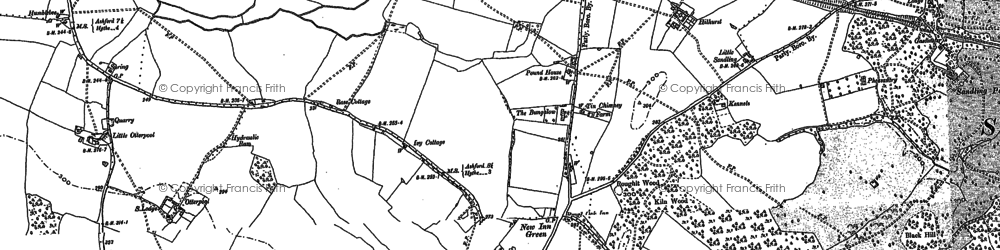 Old map of Newingreen in 1906