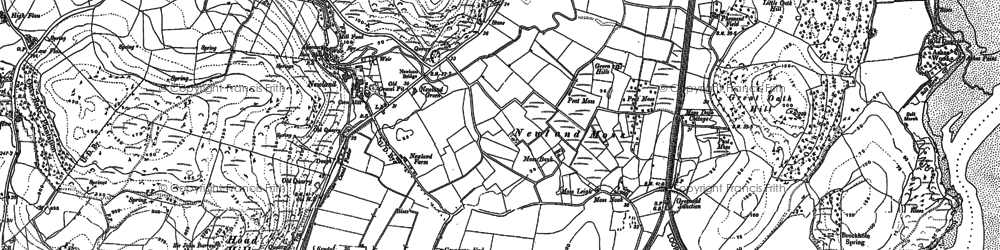 Old map of Newland Bottom in 1911