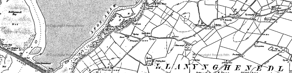 Old map of Bodlasan Fawr in 1887