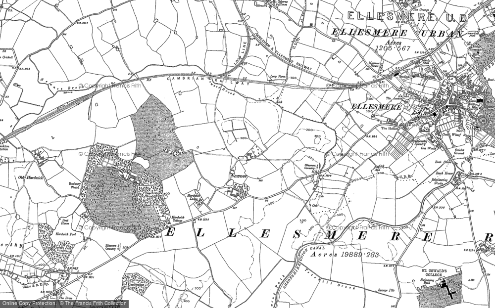 Old Map of Newnes, 1874 in 1874