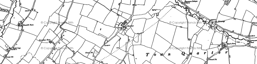 Old map of Benedict Otes in 1895