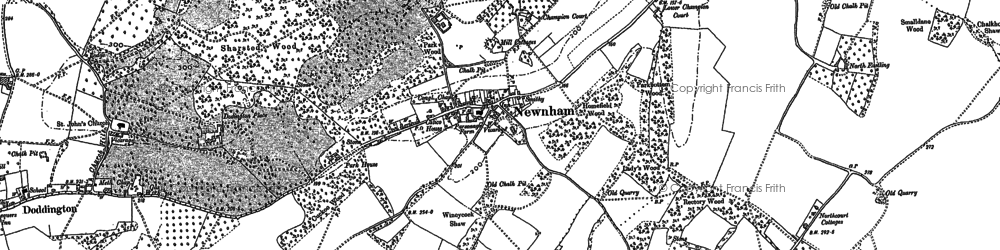 Old map of Newnham in 1896