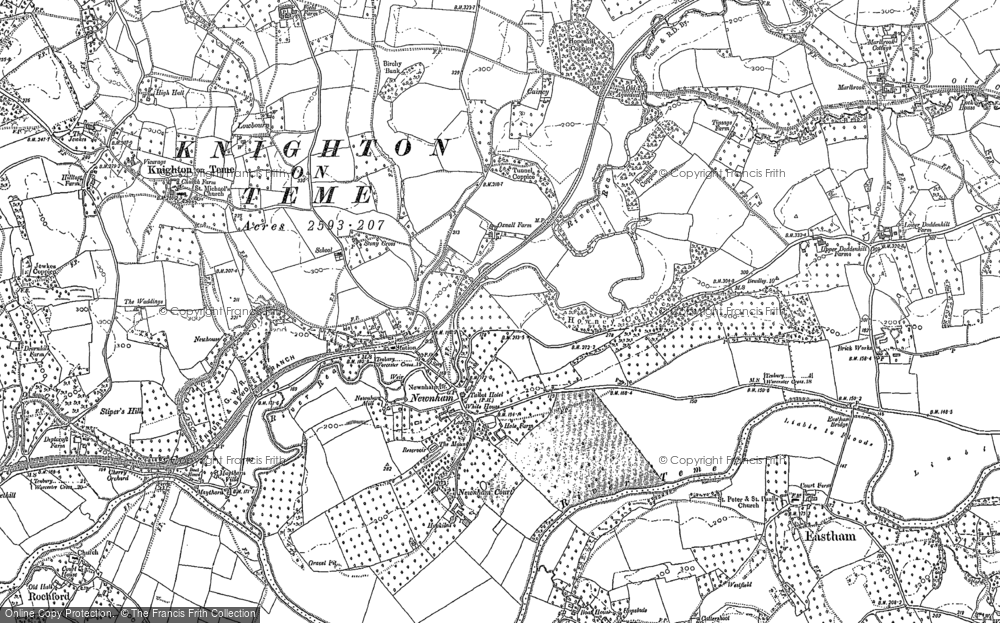 Old Map of Newnham Bridge, 1901 - 1902 in 1901