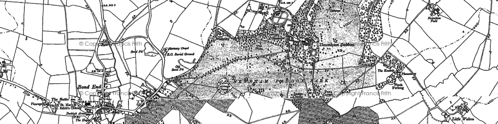 Old map of Newnham Paddox in 1902