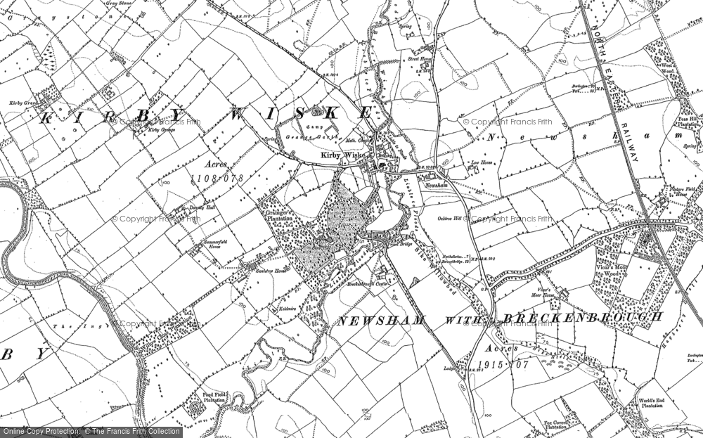Old Map of Newsham, 1891 - 1892 in 1891