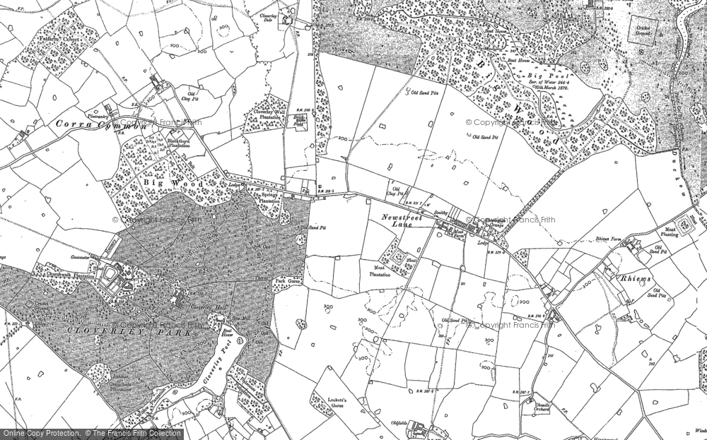 Old Map of Newstreet Lane, 1879 in 1879