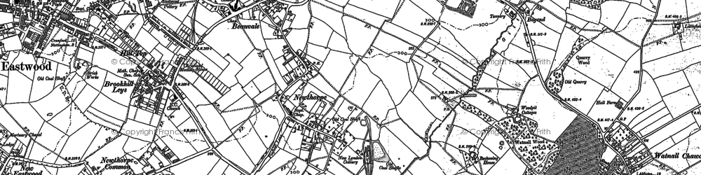 Old map of Newthorpe in 1879