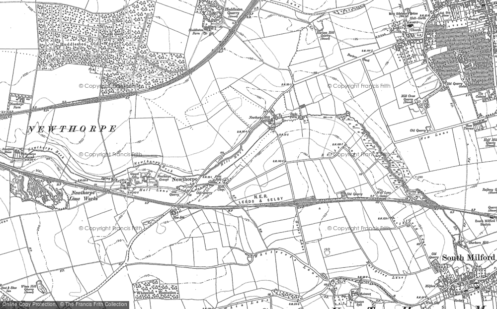 Old Map of Newthorpe, 1890 in 1890