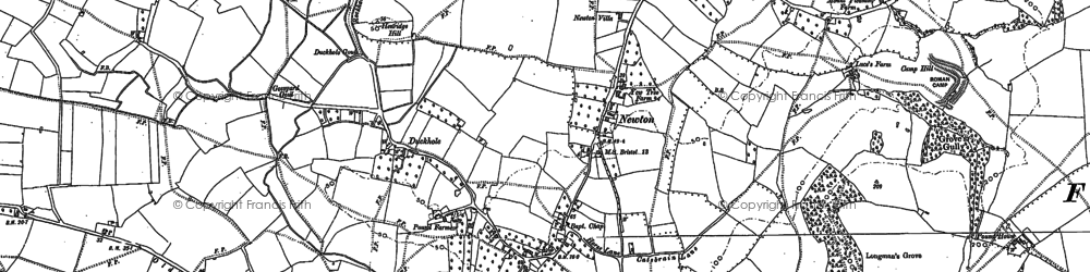 Old map of Newton in 1880