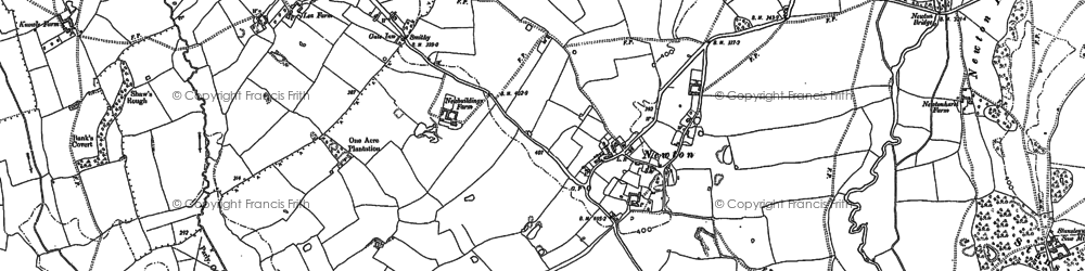 Old map of Bourn Brook in 1881
