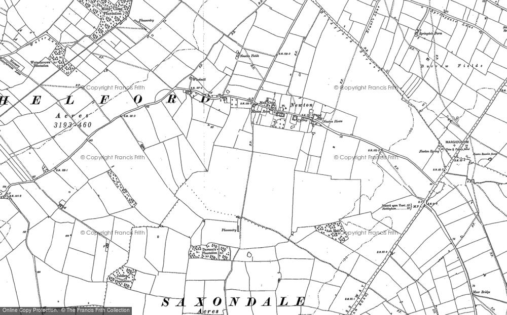 Old Map of Newton, 1883 in 1883