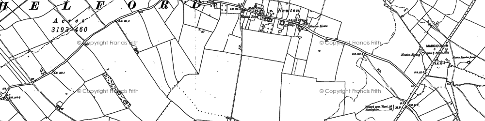 Old map of Newton in 1883