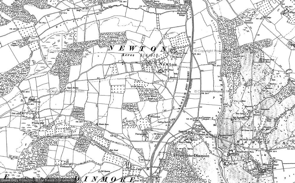 Old Map of Newton, 1885 in 1885