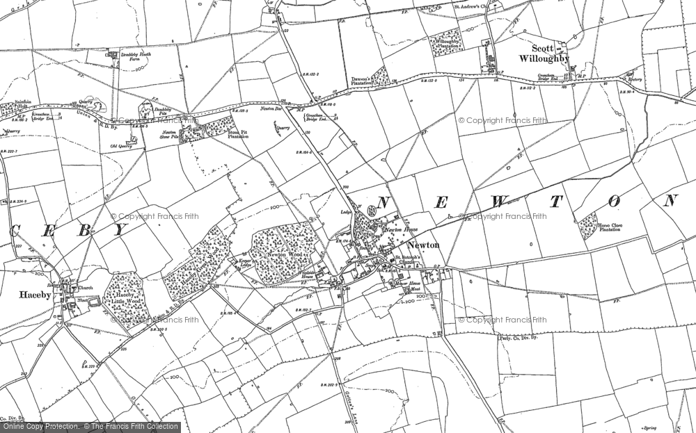 Old Map of Newton, 1886 - 1887 in 1886