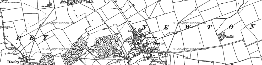Old map of Newton in 1886