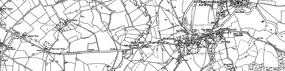 Old map of Newton in 1886