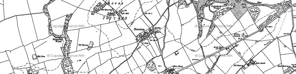 Old map of Newton Hall in 1895