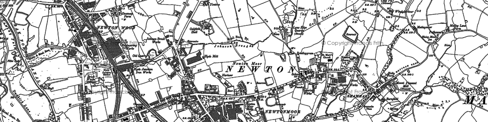 Old map of Newton in 1907