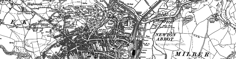 Old map of Buckland in 1887