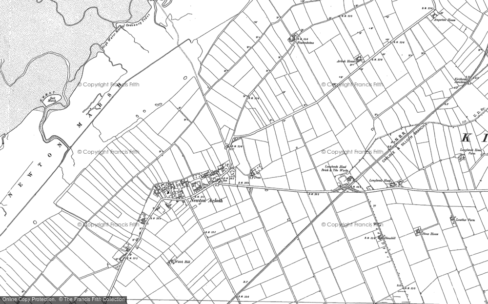 Old Map of Newton Arlosh, 1899 in 1899