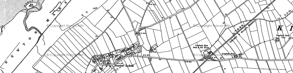 Old map of Broompark in 1899